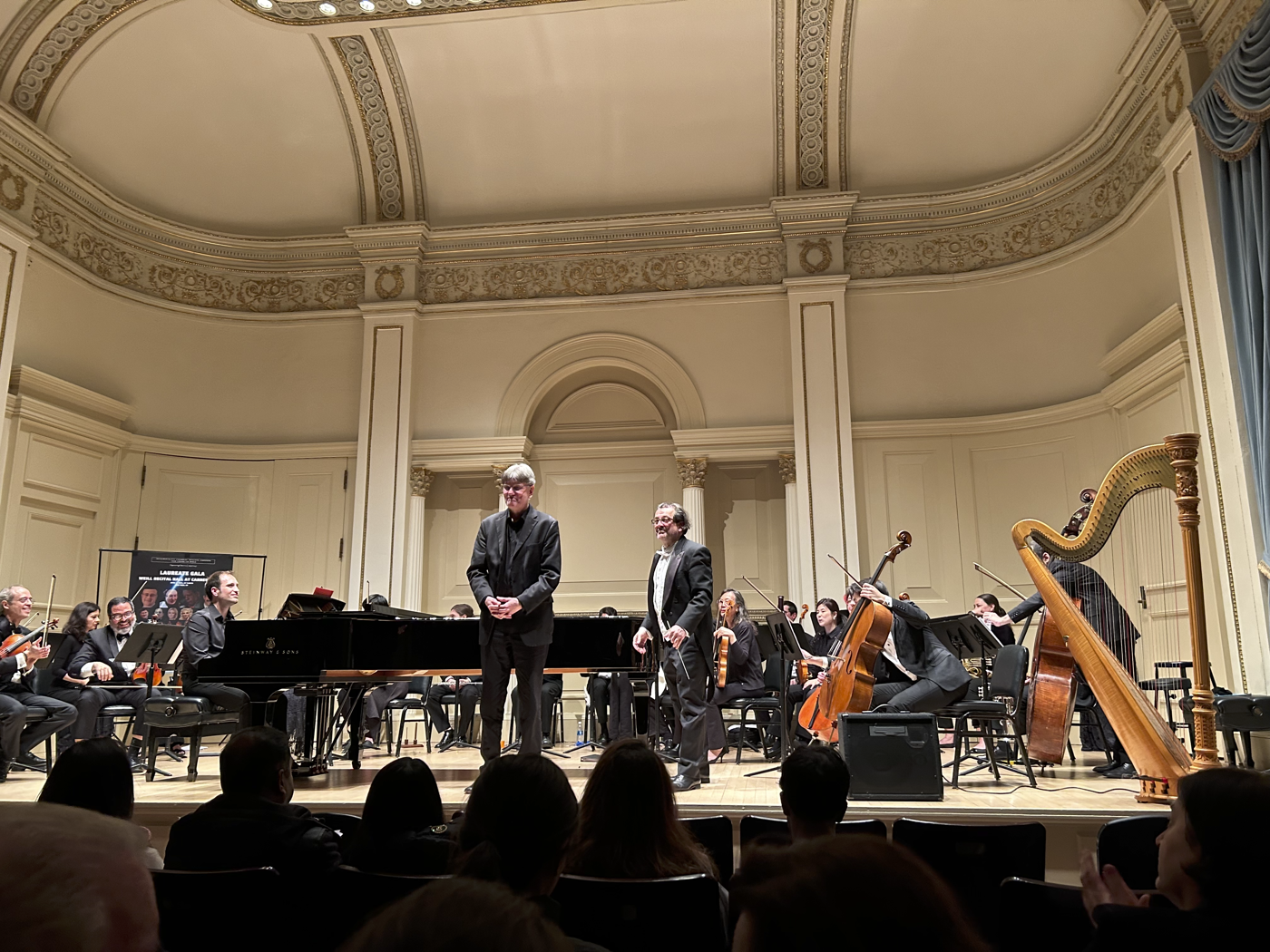 After the premiere of "Après la guerre" at Carnegie Hall, New York